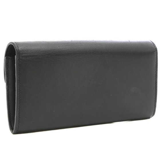 CELINE Triomphe Large Wallet Long Shiny Calfskin Black 10E313 - Picture 2 of 8